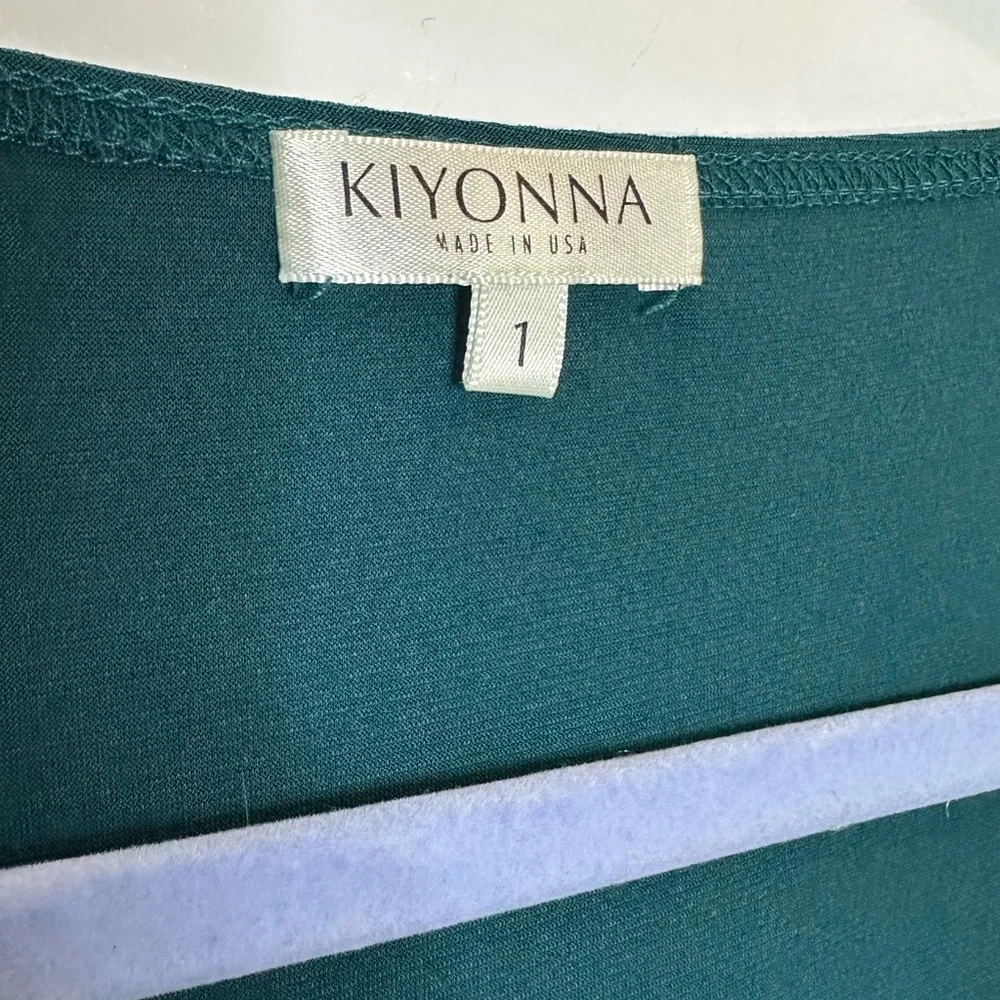 Kiyonna Whimsy Hunter Green Wrap Dress - Picture 5 of 7